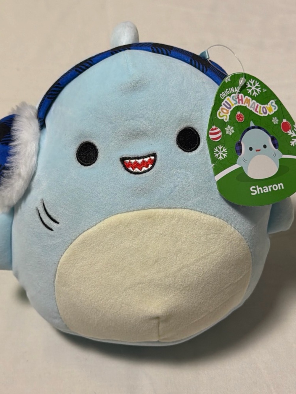Squishmallows Sharon Plush - Light Blue and Cream Shark